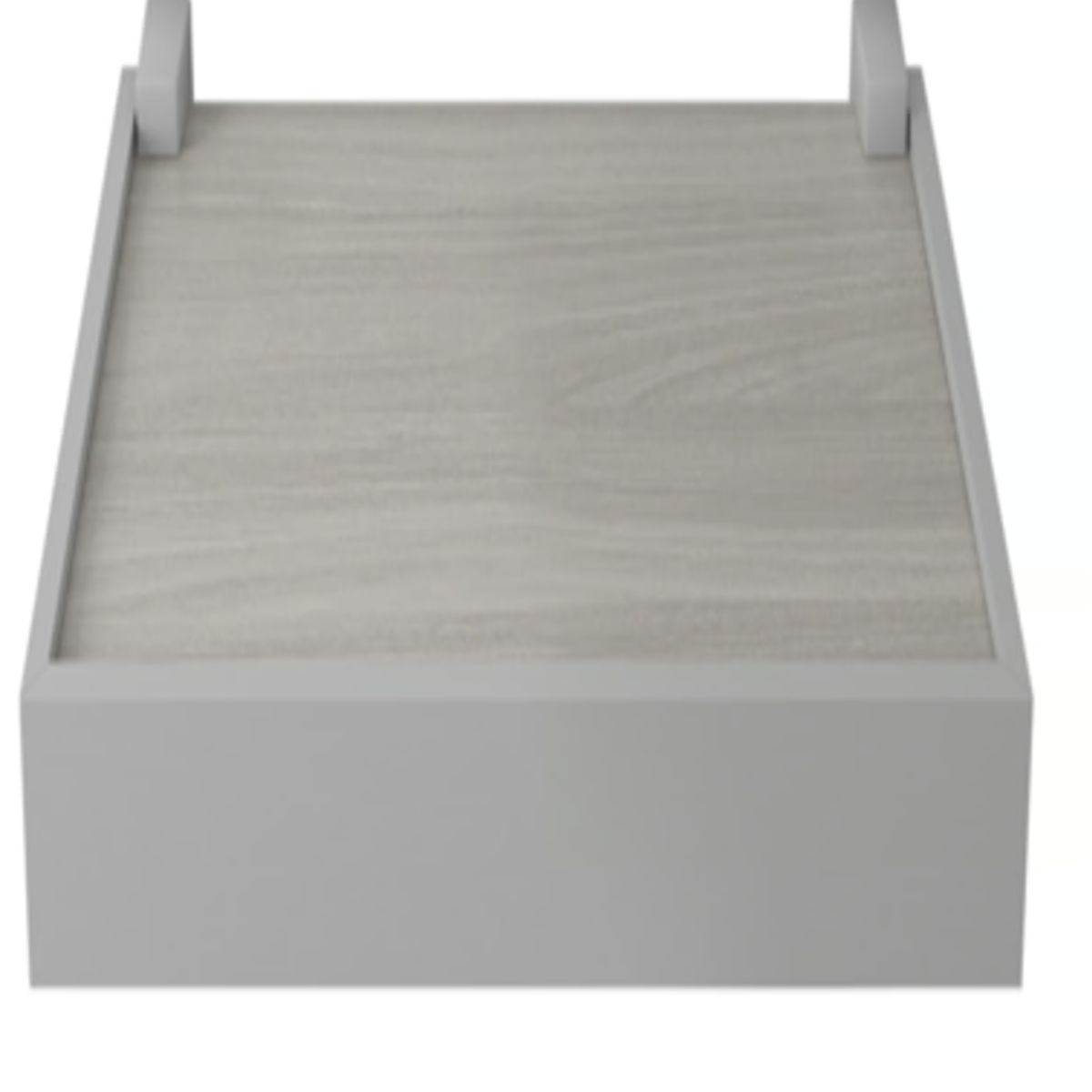 BE DESIGN - REPISA RECTA DUETTO CEMENTO CON SOPORTE Y BORDA GRIS