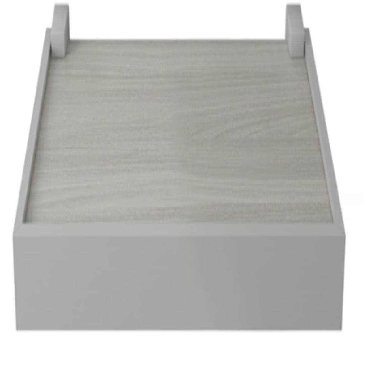 BE DESIGN - REPISA RECTA DUETTO CEMENTO CON SOPORTE Y BORDA GRIS