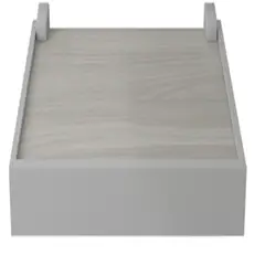 BE DESIGN - REPISA RECTA DUETTO CEMENTO CON SOPORTE Y BORDA GRIS