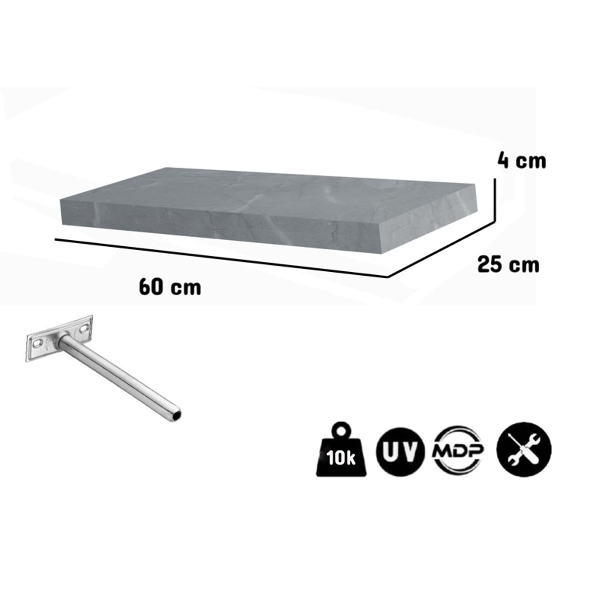 BE DESIGN - REPISA TENDENZA 4 GRIS