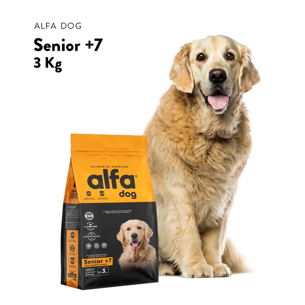 ALFA DOG - Alimento Perros Alfa Dog Premium Senior 3 Kg