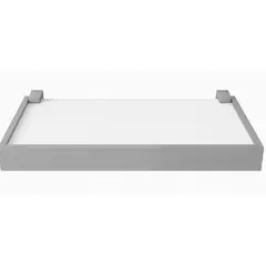 BE DESIGN - REPISA RECTA DUETTO BLANCO CON SOPORTE Y BORDA GRIS