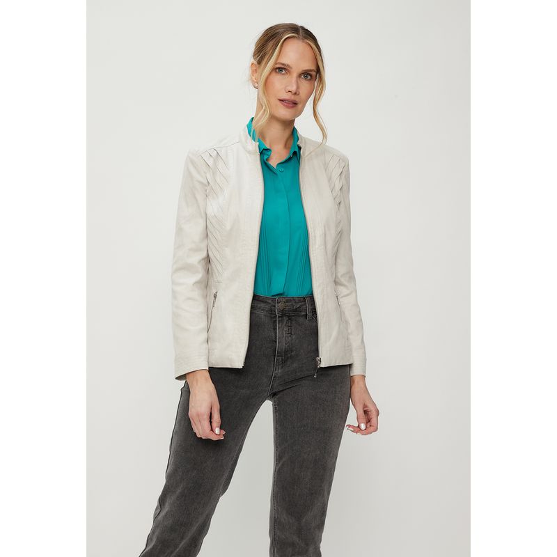 MA GRIFFE - Chaqueta Gris Mujer Magriffe