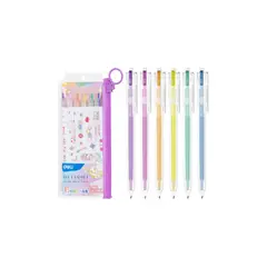 DELI - Set 6 Lápices Tinta 0.5mm Con Estuche Delight