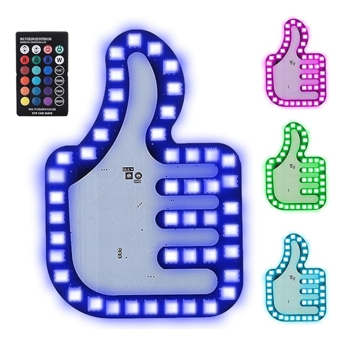 GENERICO - Luz Led Gesto, Mano Pulgar Arriba Con Luz Rgb Usb  + Control