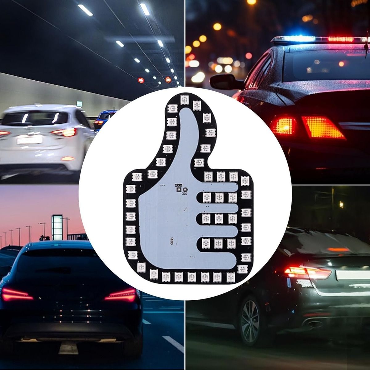 GENERICO - Luz Led Gesto, Mano Pulgar Arriba Con Luz Rgb Usb  + Control