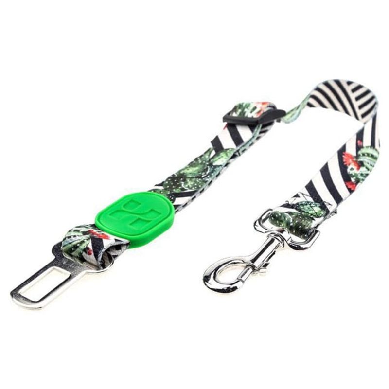 GENERICO - Cinturón De Seguridad Perros Ajustable 48-70cm Cactus