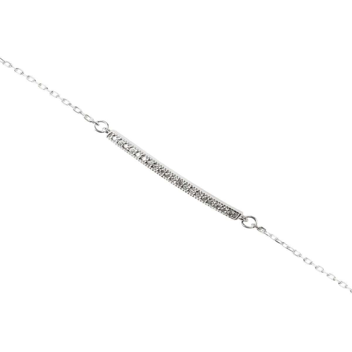 JB JOYAS BARON - Pulsera Oro Blanco 18kt Diamantes 5Pts SI/H