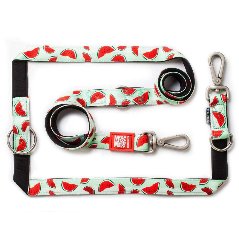 MAX & MOLLY - Correa Perro Multifuncional M Watermelon 2cm 2mt Max Molly