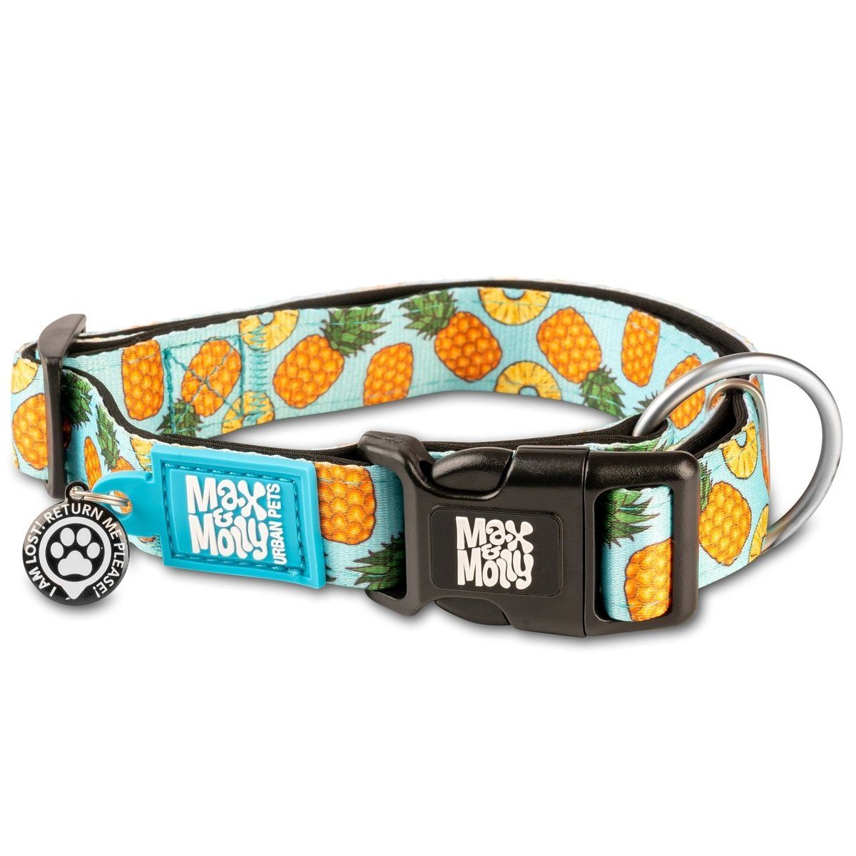 MAX & MOLLY - Collar Perro Xs Smart Id Sweet Pineapple 1-7kg Max and Molly