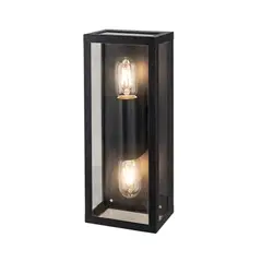 BP - Aplique Exterior Varina Glass Bidireccional Negro