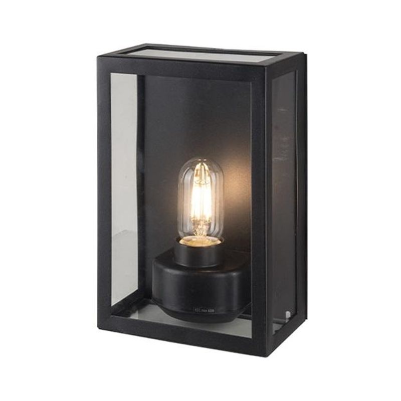BP - Aplique Exterior Varina Glass Negro BP