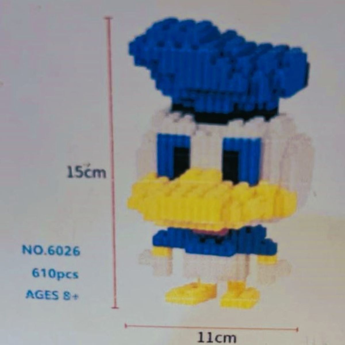 GENERICO - BLOCKS Armables Micro Blocks figura 3d Pato Donald