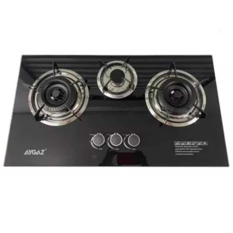 GENERICO - Cocina de Gas de Vidrio Templado 3 Platos