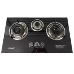 GENERICO - Cocina de Gas de Vidrio Templado 3 Platos.