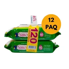 SIMONDS - Toallas Humedas Verde Aloe Vera 12paq De 60und Cu