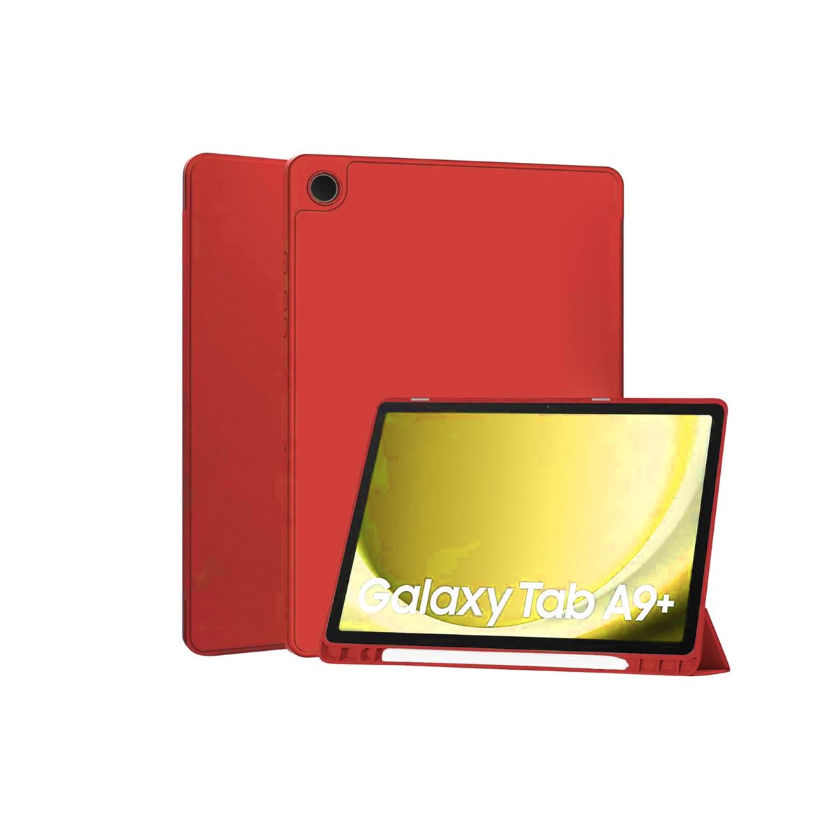 JOIGO - Funda Lamina Vidrio Para Tablet Galaxy Samsung A9+ Plus Rojo