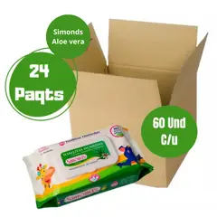 SIMONDS - Toallas Humedas Verde Aloe Vera 24 paq De 60und Cu