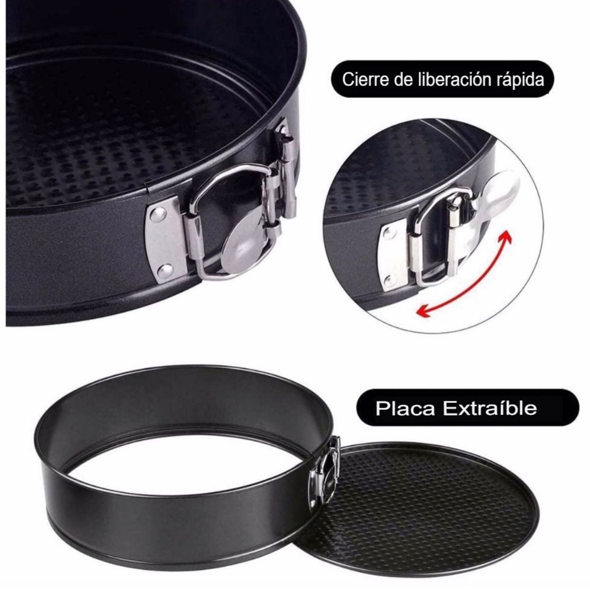 GENERICO - Juego de 3 Moldes para Pasteles Antiadherentes