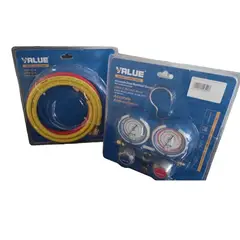 TVALUE - Manifold Manómetros Árbol de Carga VALUE R410 R407 R134 R22 manguera