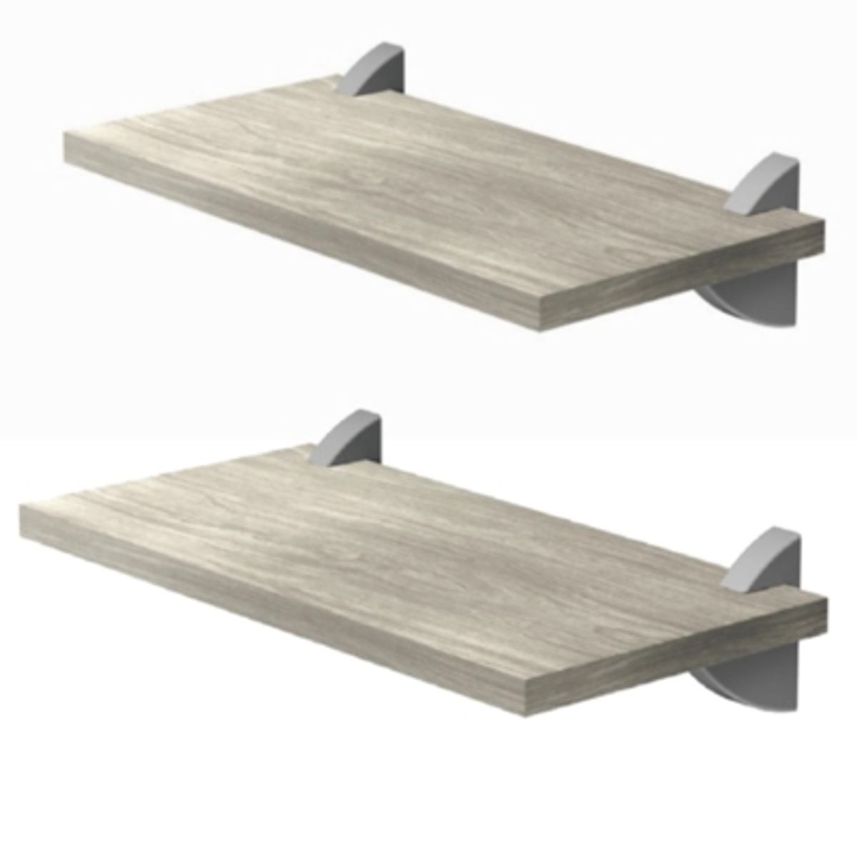 BE DESIGN - REPISAS CONCEPT60 GRIS PACK x2