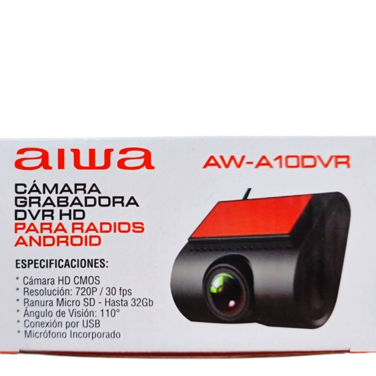 AIWA - Dash Cam Aiwa Cámara De Auto Para Radio Android Conexión Usb
