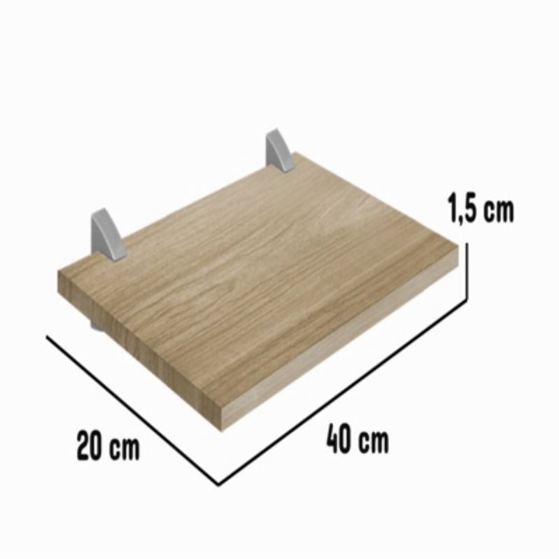 BE DESIGN - REPISAS CONCEPT40 ROBLE  PACKx2