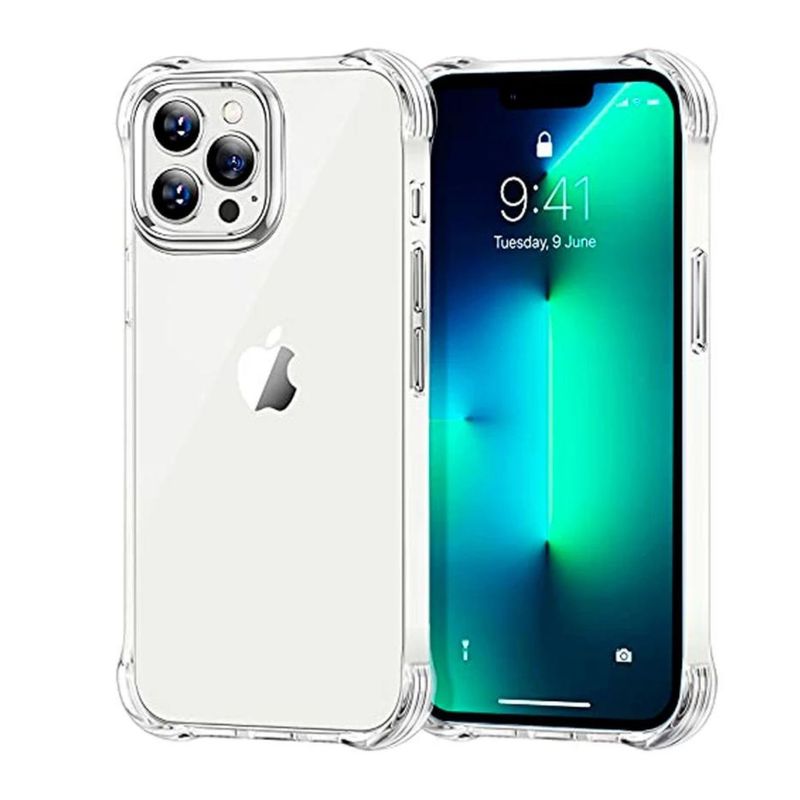 GENERICO - Carcasa transparente reforzada antigolpes para iphone 13 pro max