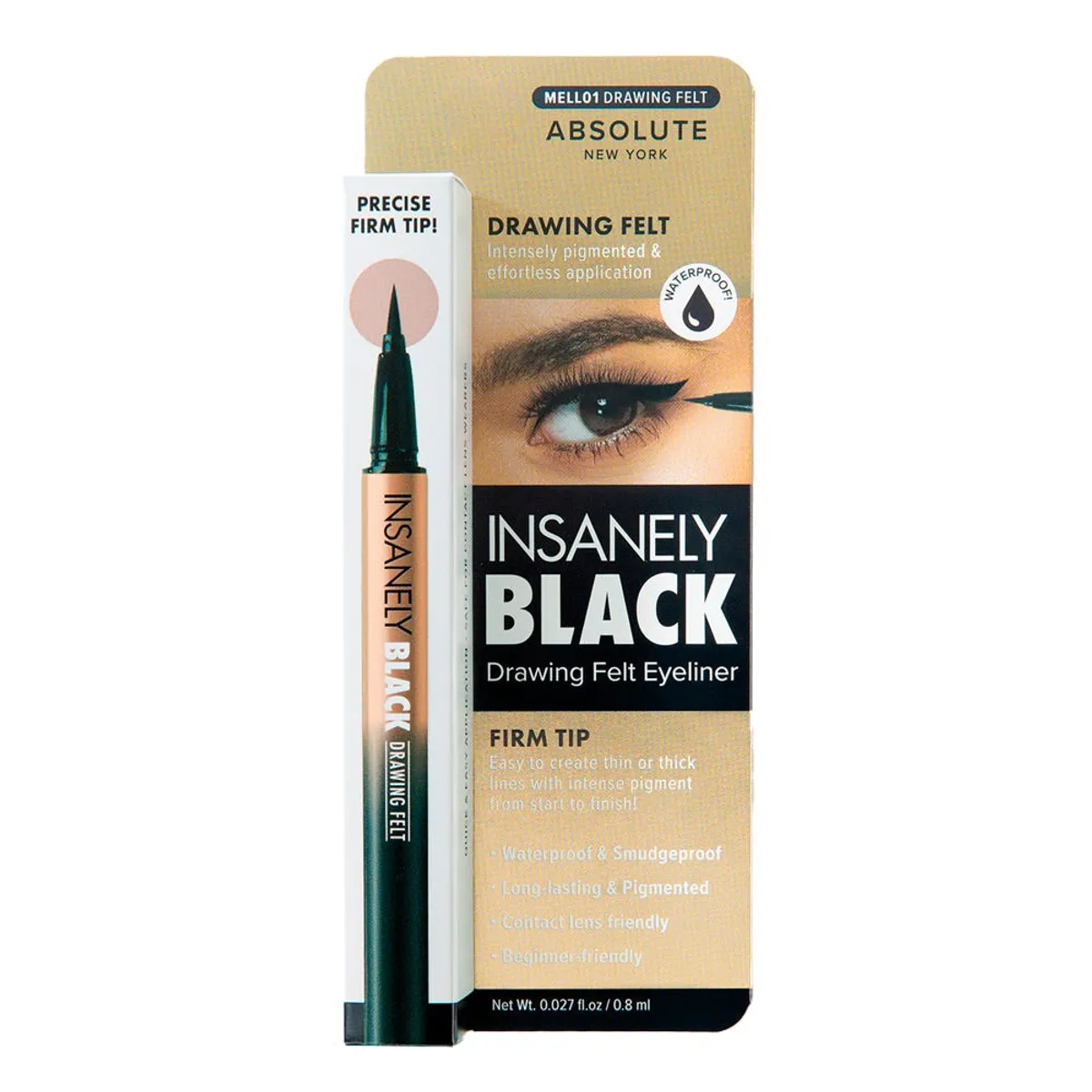 ABSOLUTE NEW YORK - Delineador de Ojos Insanely Black Firm