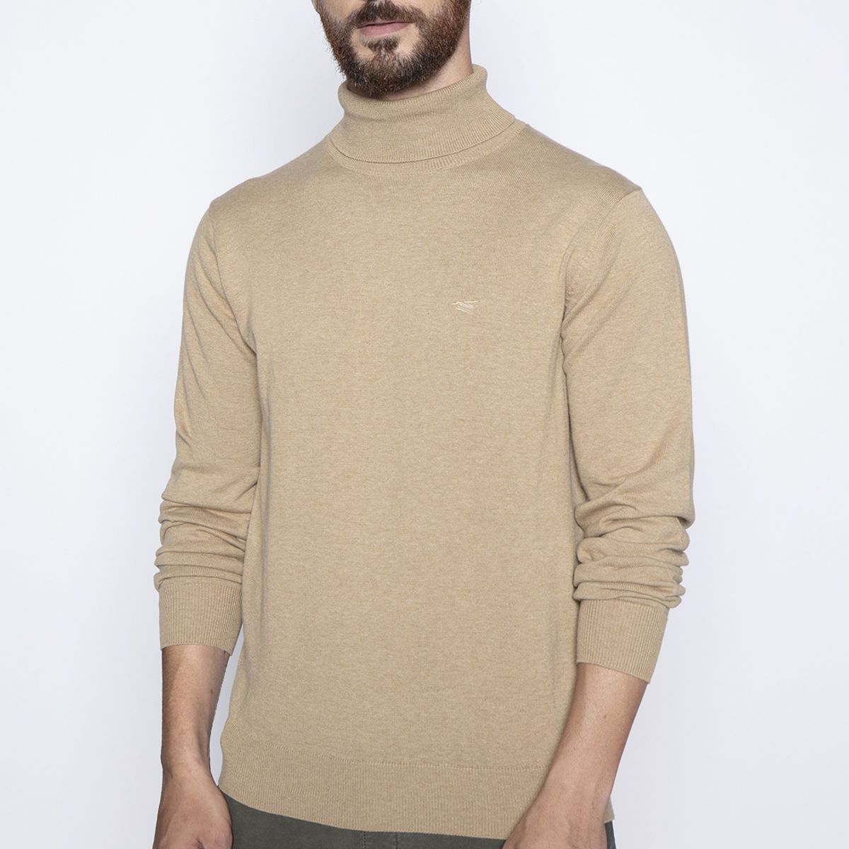 FEROUCH - Sweater Smart Casual Turtle Neck Café Ferouch