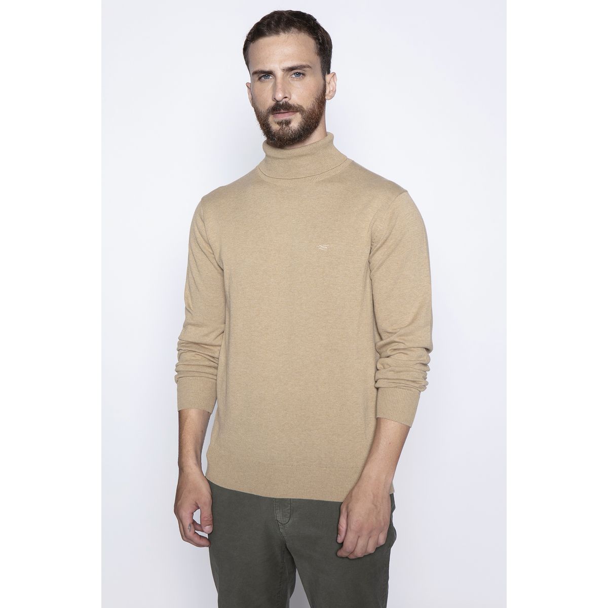 FEROUCH - Sweater Smart Casual Turtle Neck Café Ferouch