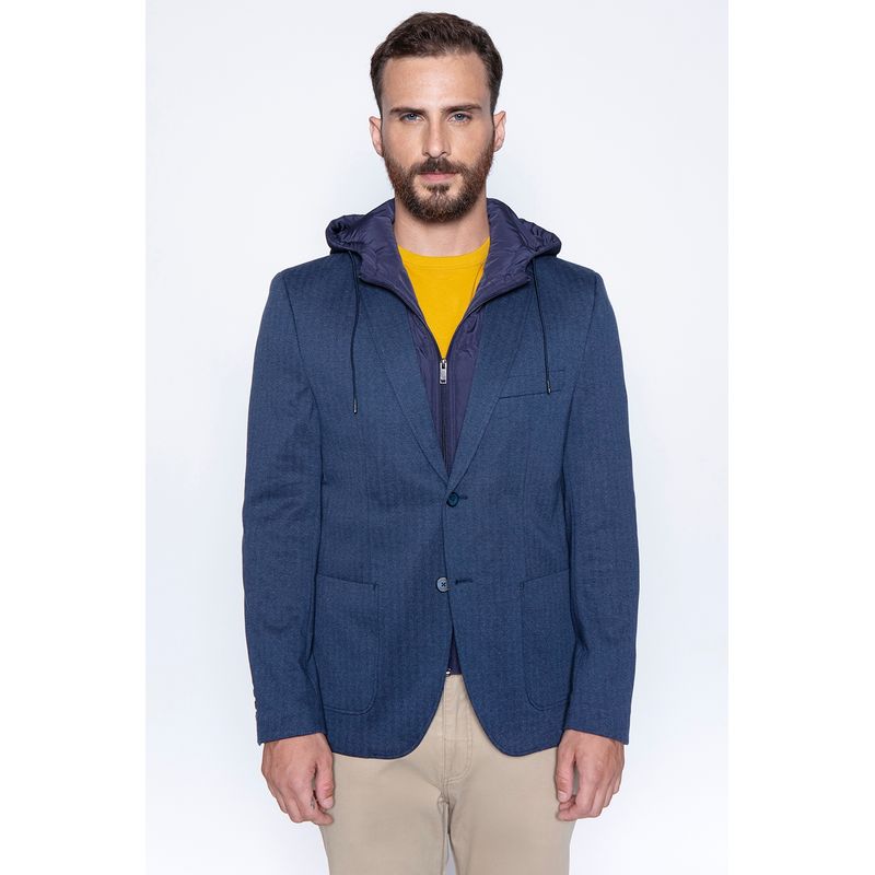 FEROUCH - Blazer Knitted Ohio Fj Azul Ferouch