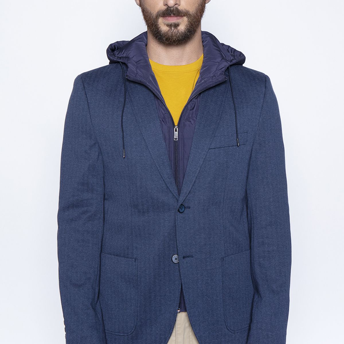 FEROUCH - Blazer Knitted Ohio Fj Azul Ferouch