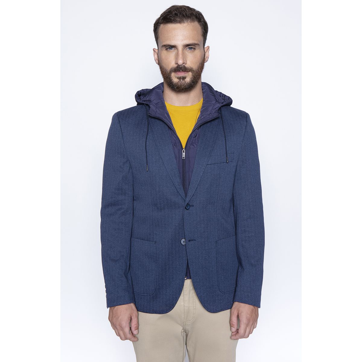 FEROUCH - Blazer Knitted Ohio Fj Azul Ferouch