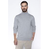 Sweater Smart Casual Turtle Neck Gris