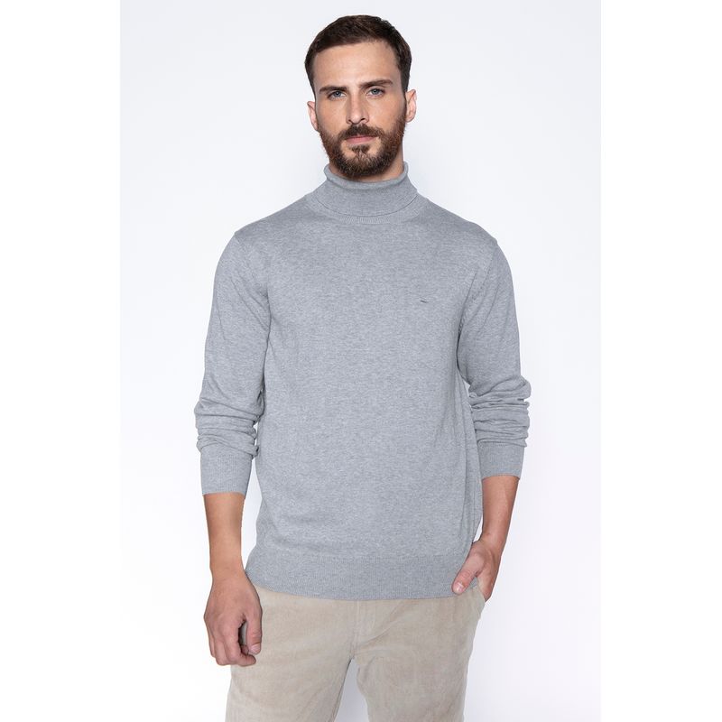 FEROUCH - Sweater Smart Casual Turtle Neck Gris Ferouch.