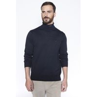Sweater Smart Casual Turtle Neck Azul