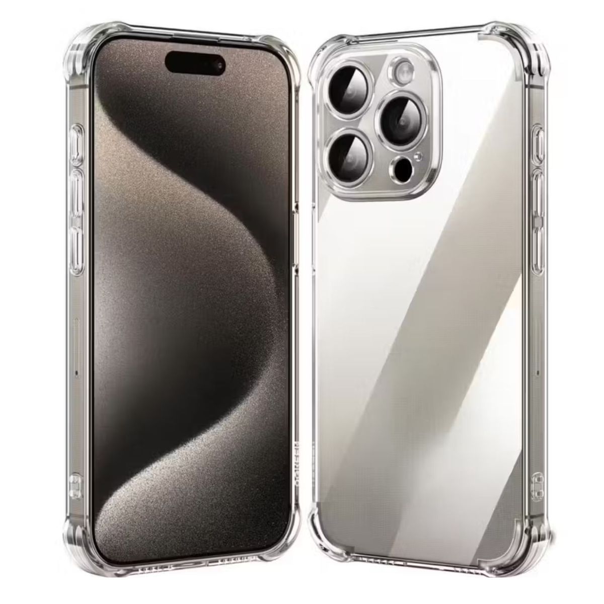 GENERICO - Carcasa transparente reforzada antigolpes para iphone 15 pro