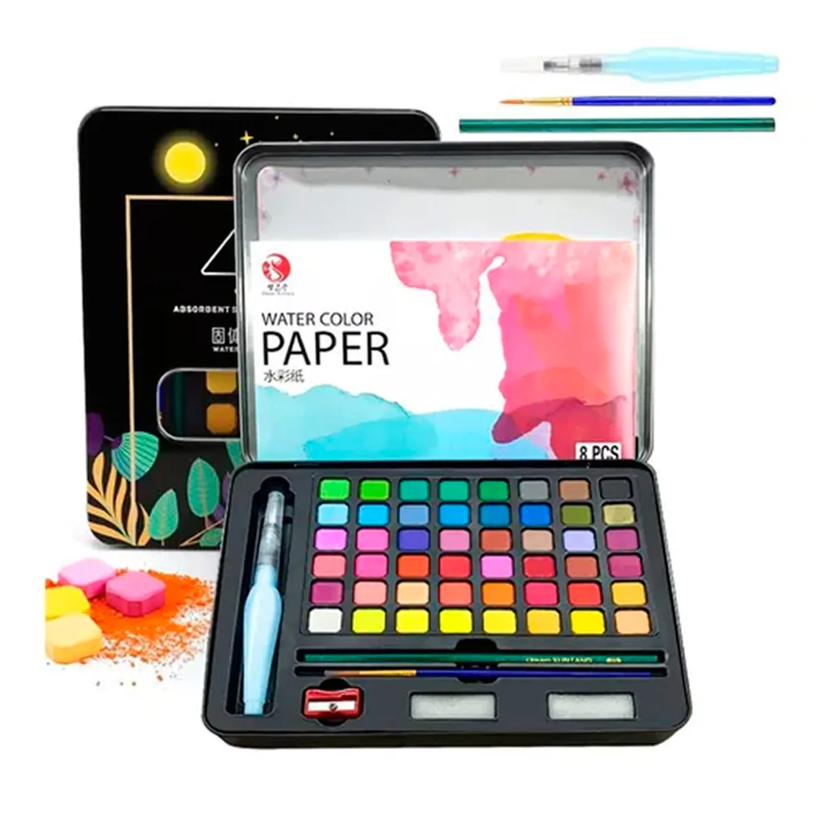 ESHOPANGIE - Kit Acuarelas Profesionales Pintura Acuarela Art 48 Colores