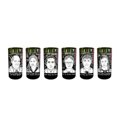 GREEN GLASS - La Ofis - Juego de 6 vasos - 500 ml