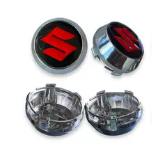 GENERICO - X1 Tapa Centro Llanta Auto SUZUKI 56MM Negra CON Logo