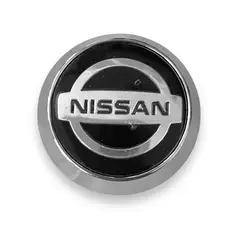 GENERICO - X1 Tapa Centro Llanta Auto NISSAN 56MM Negra CON Logo