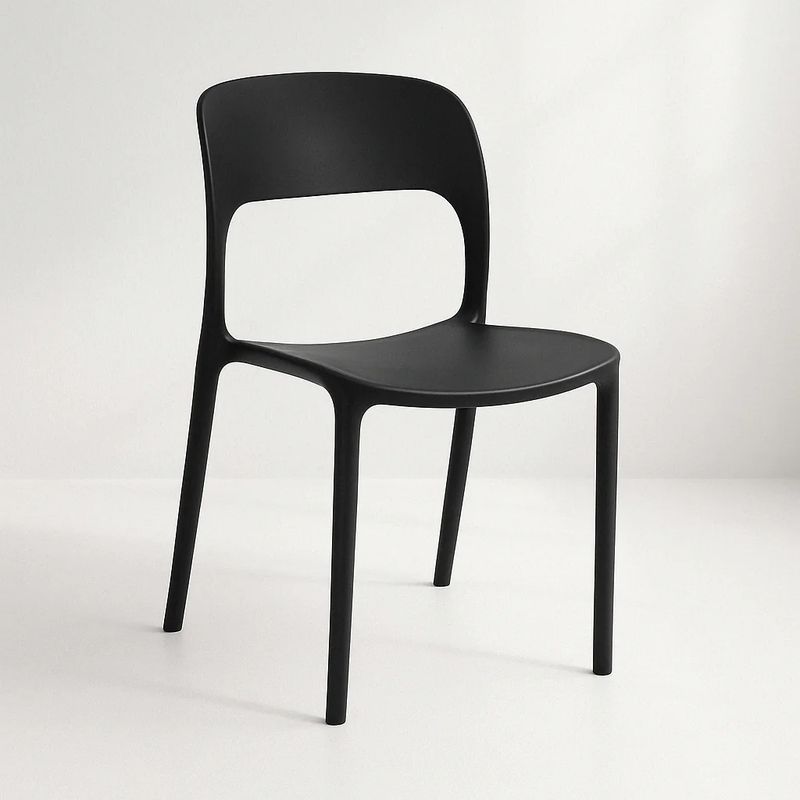 KLIK - Silla de Terraza Comedor Exteriores Kentucky Negra Apilable