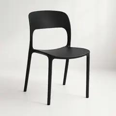 KLIK - Silla de Terraza Comedor Exteriores Kentucky Negra Apilable