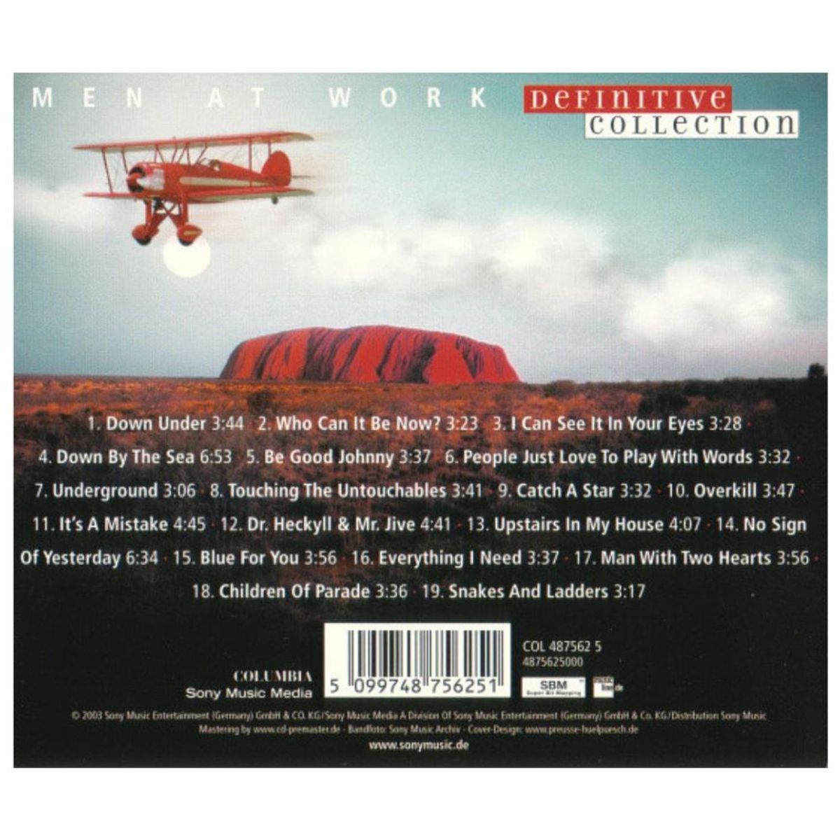 HITWAY MUSIC - MEN AT WORK - DEFINITIVE COLLECTION BEST OF THE BEST - CD