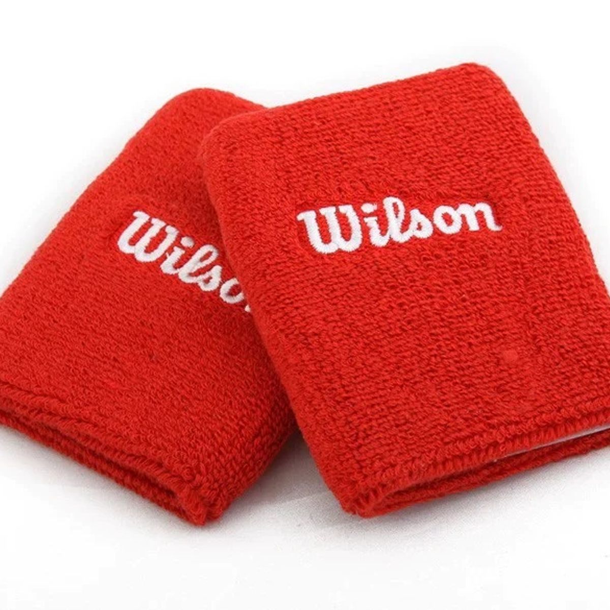 WILSON - Muñequera Wilson Larga Roja X2 Tenis Padel
