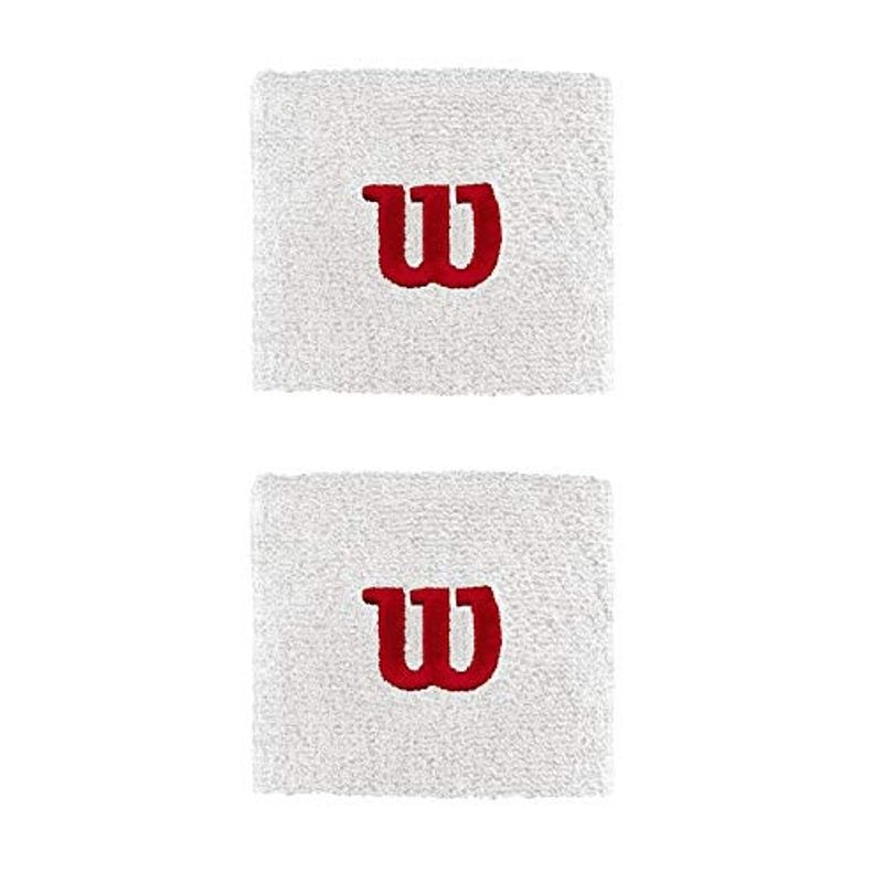 WILSON - Muñequera Wilson W Blanco X2 Tenis Padel