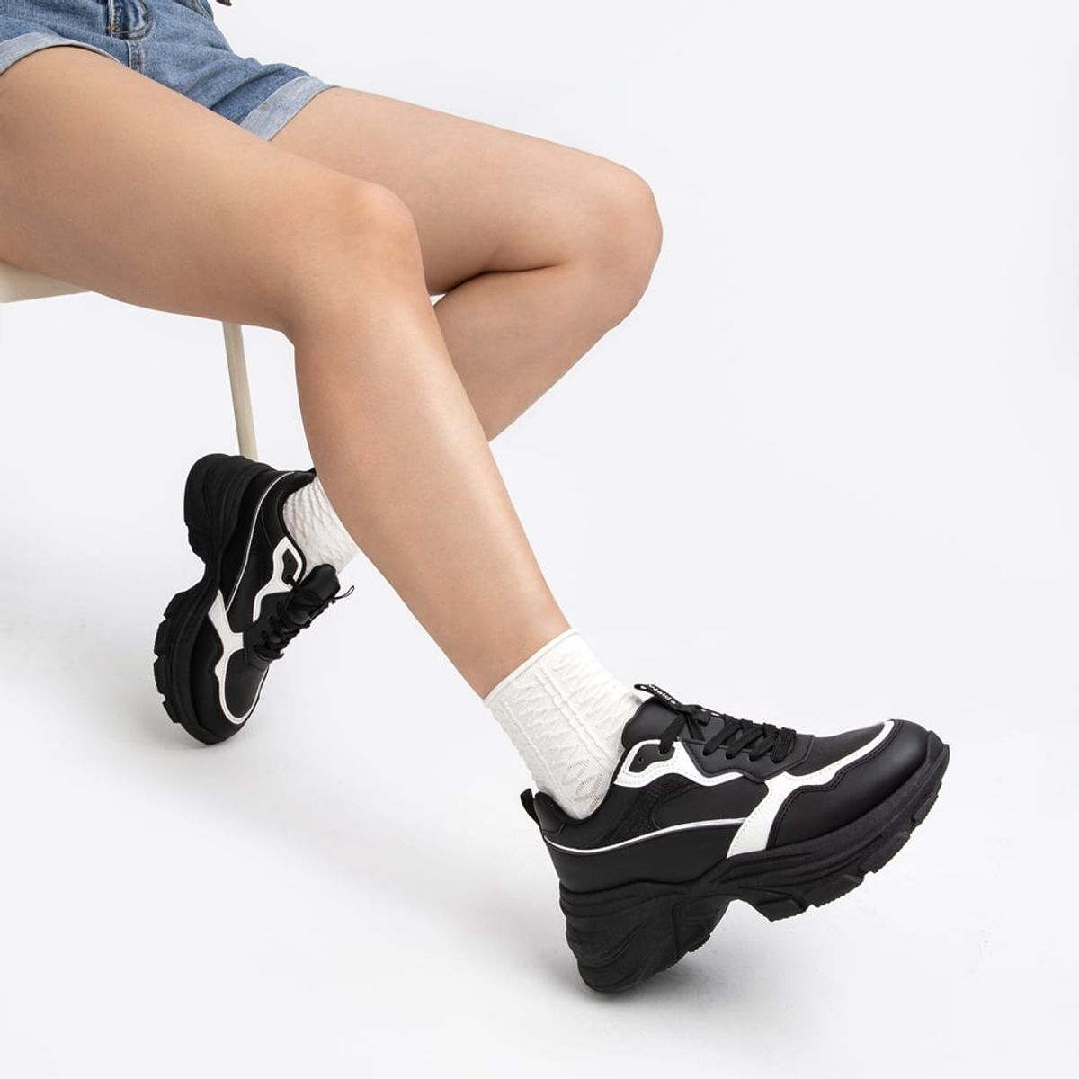 WEIDE - Zapatillas Negro Casual Mujer Weide SL06