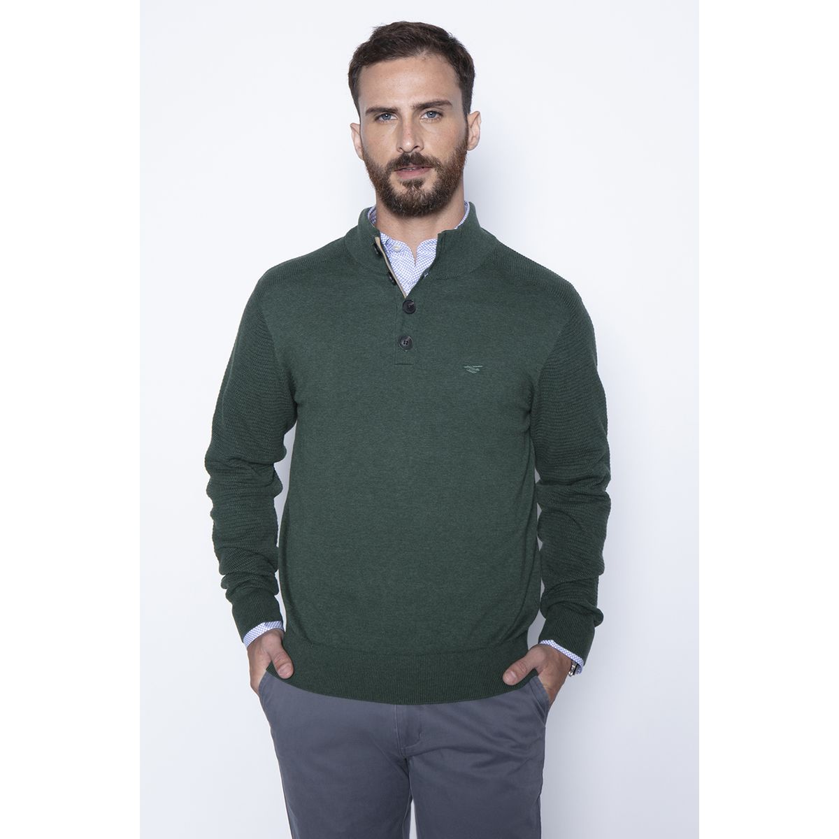 FEROUCH - Sweater Bristol Smart Casual L/S Verde Ferouch