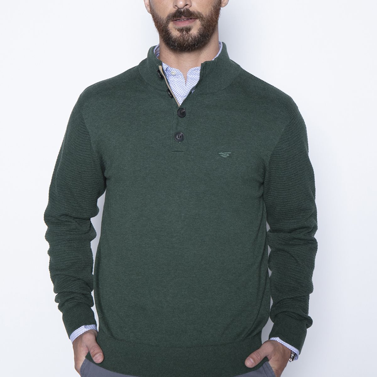 FEROUCH - Sweater Bristol Smart Casual L/S Verde Ferouch